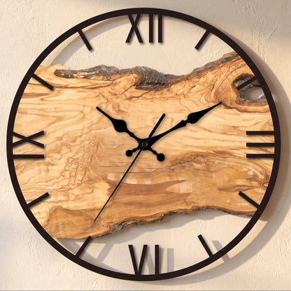 Horloge Murale Design Effet Bois Transparente, Silencieuse – Norévia