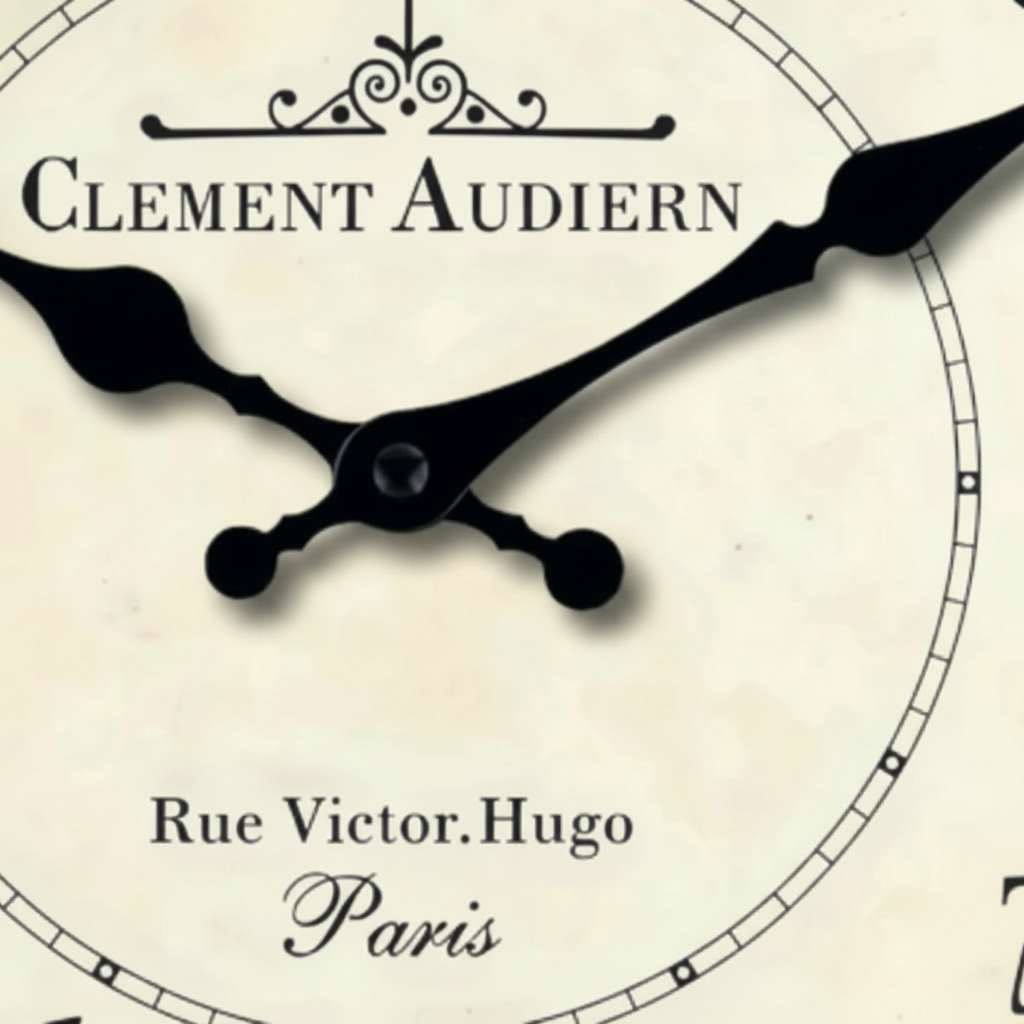 Horloge murale vintage en bois au style rétro français, silencieuse et analogique – Audierne