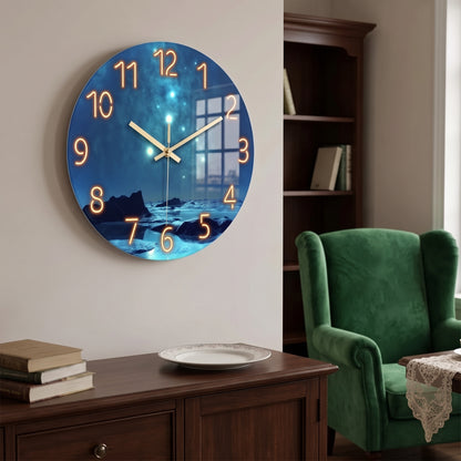 Horloge Murale Originale en Verre, Silencieuse – Cristalyne