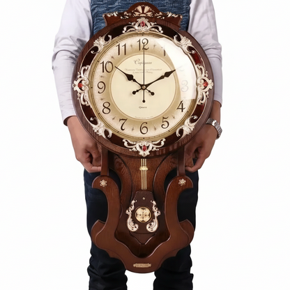 Pendule Murale Vintage en Bois, Silencieuse et Décorative – Silaysa
