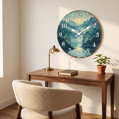 Horloge Murale Moderne Chiffres Créatifs en MDF, Silencieuse et Épurée – Numéa