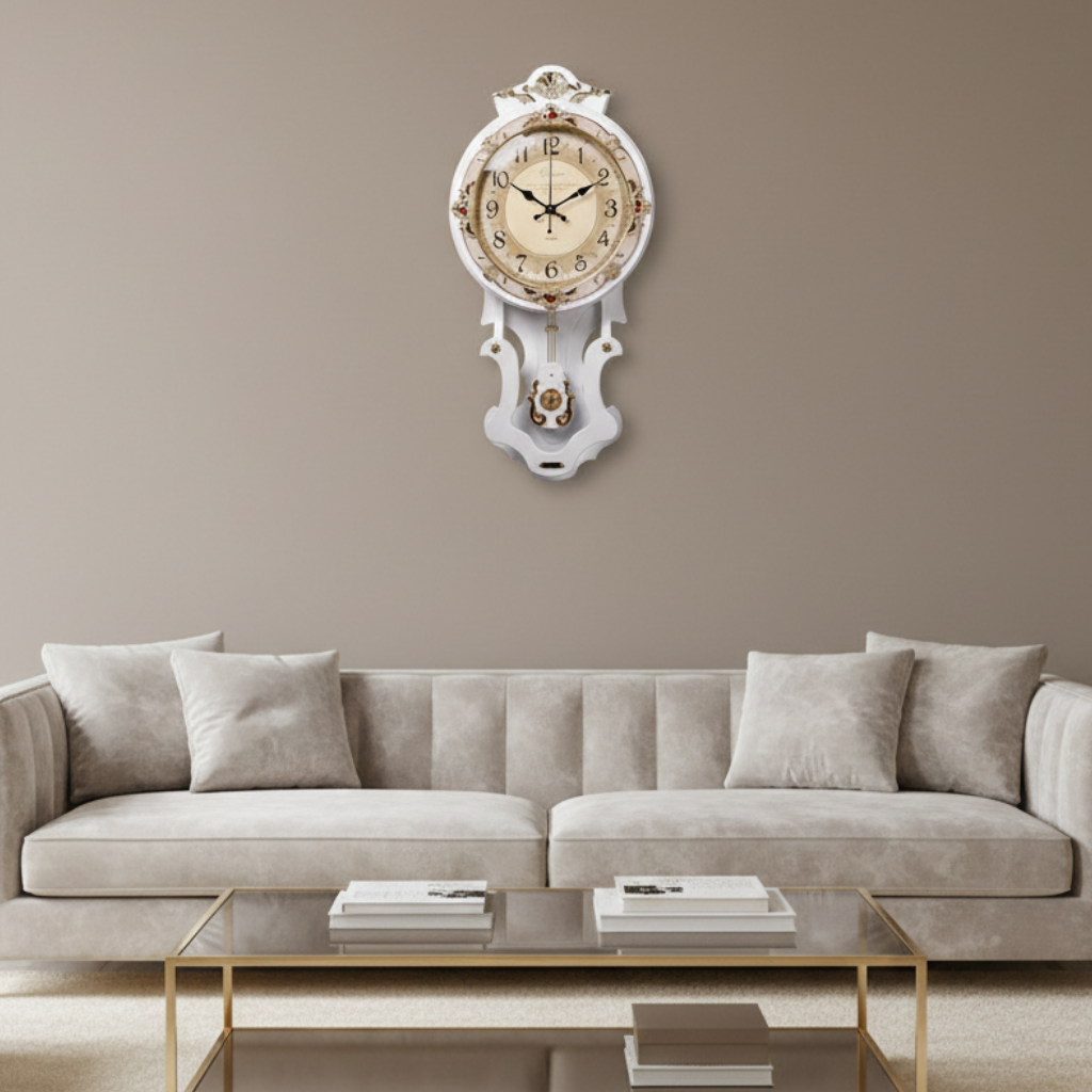Pendule Murale Vintage en Bois, Silencieuse et Décorative – Silaysa