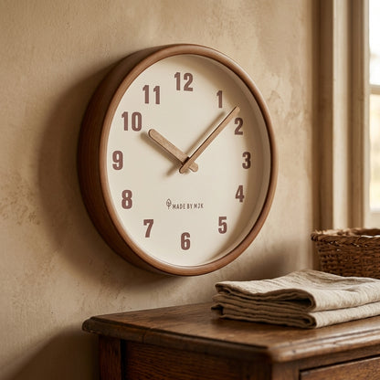 Horloge Murale Vintage Japonaise en Bois, Silencieuse et Rétro – Kaédo