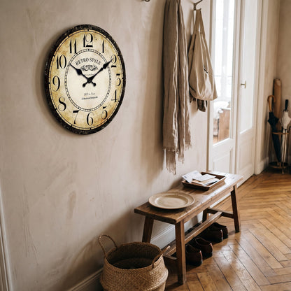 Horloge Murale Vintage Signée Horloger Parisien, Silencieuse – Montmarta