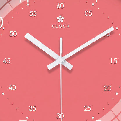 Horloge Murale Moderne Ronde en Plastique Rose, Silencieuse et Décorative – Rosalia