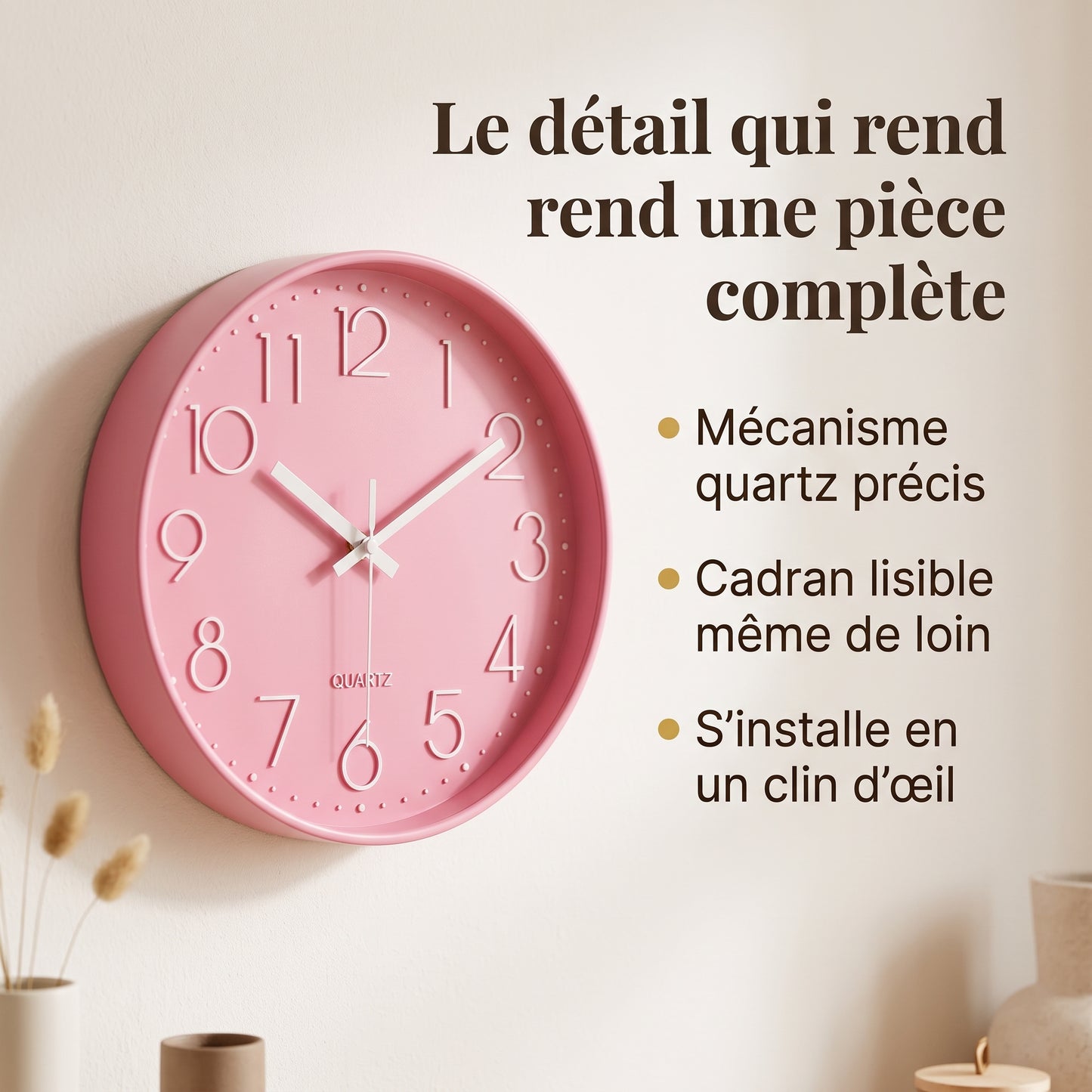 Horloge Murale Design Ronde, Silencieuse et Colorée – Prismo