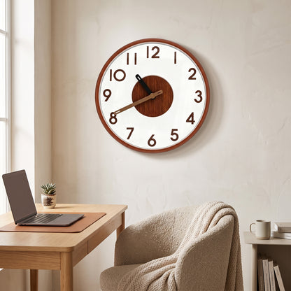 Horloge Murale en Bambou Naturel, Silencieuse et Facile à Lire – Bambusa