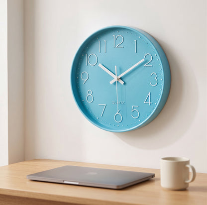Horloge Murale Design Ronde, Silencieuse et Colorée – Prismo
