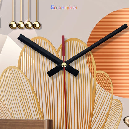 Horloge Murale Design Motif Géométrique en Verre Trempé, Silencieuse et Raffinée – Geordana