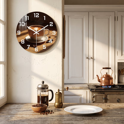 Horloge Murale Originale Tasse à Café Silencieuse – Baristéa