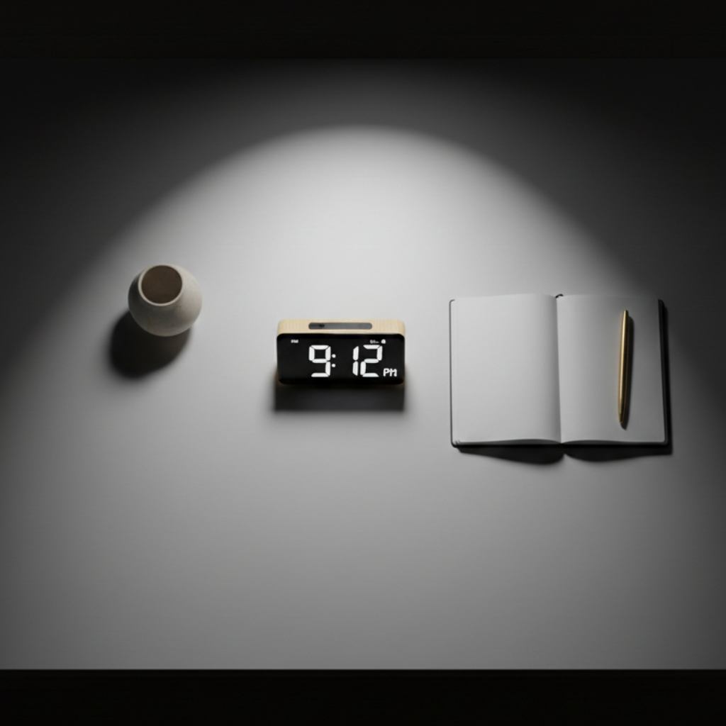 Horloge numérique réveil à affichage LED large, réglable et fonction alarme – Noklead