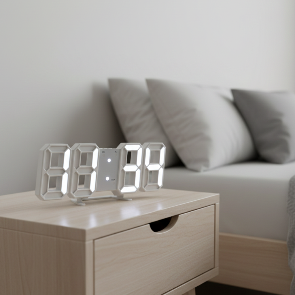 Horloge Murale Numérique LED 3D Design – Aurelian