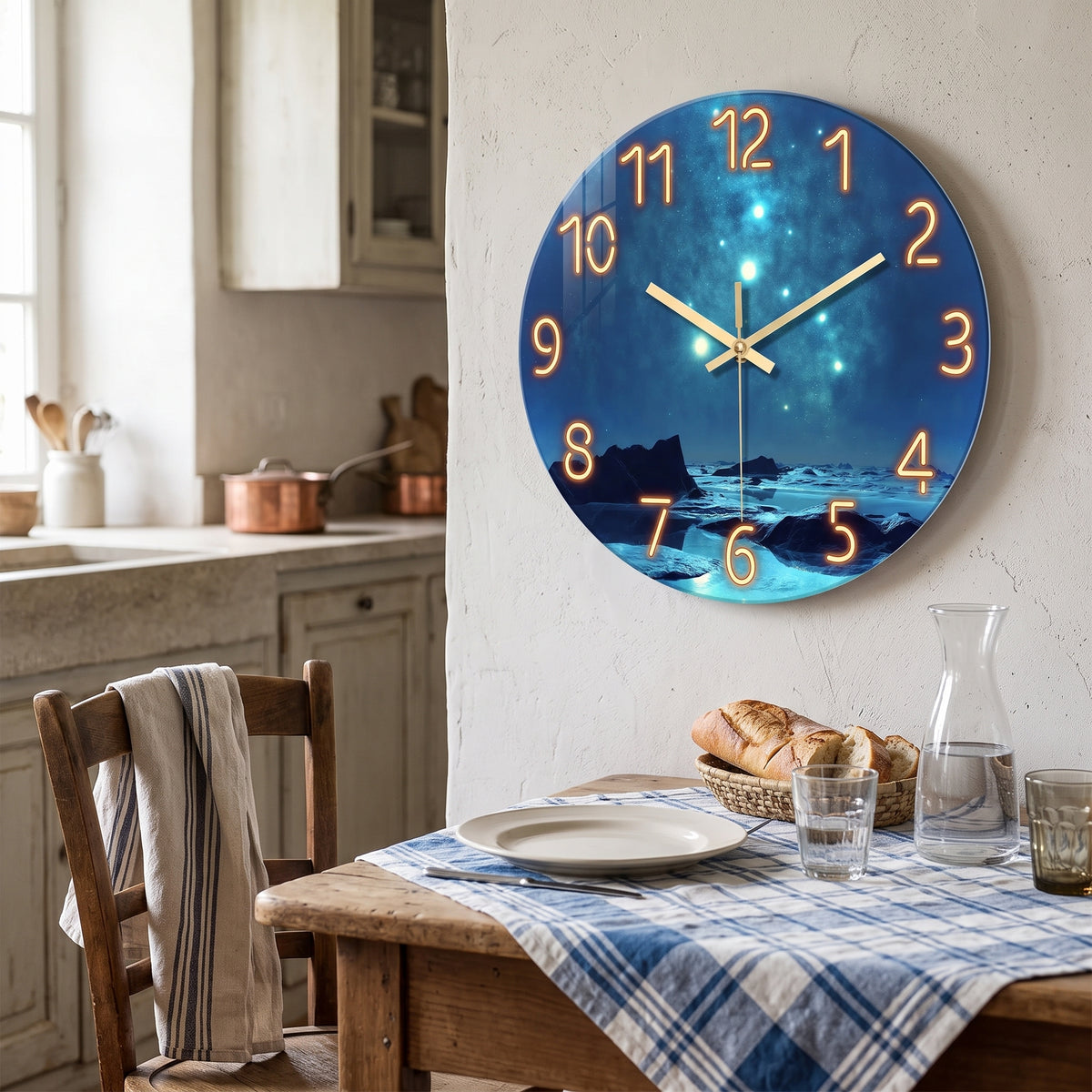 Horloge Murale Originale en Verre, Silencieuse – Cristalyne