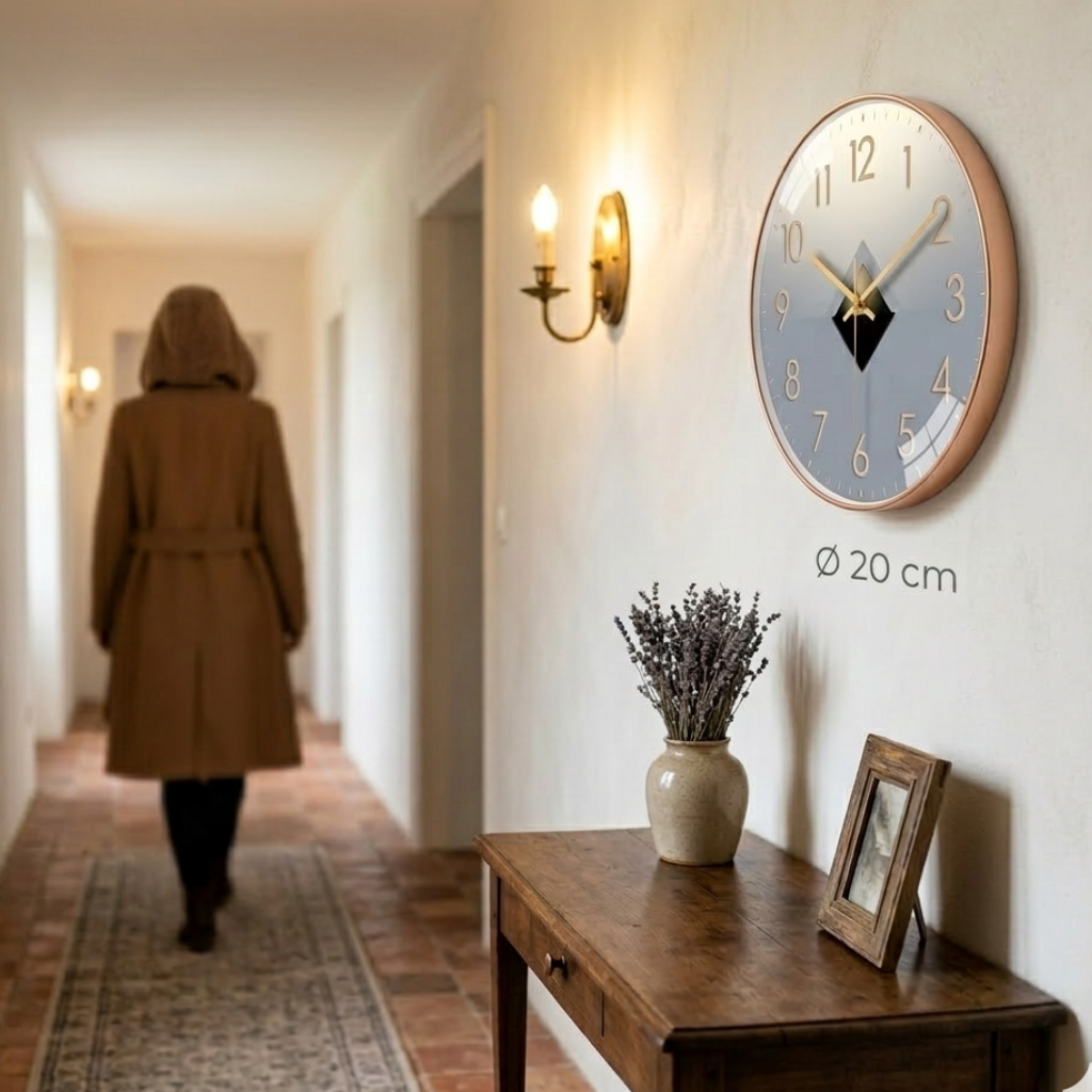 Horloge murale design silencieuse sans tic-tac, analogique et murale – Oviva
