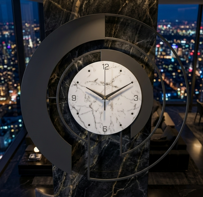 Horloge Murale Design Nordique en Métal Grand Format – Silencieuse, Luxe & Élégante pour Salon ou Hôtel – Luxious