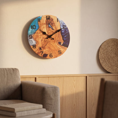 Horloge Murale Originale Motif Montagne Artistique, Silencieuse – Altavia