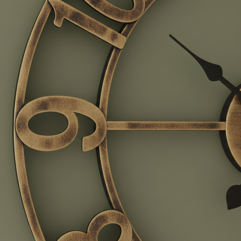 Horloge Murale Industrielle Ronde en Métal Vintage, Silencieuse et Décorative Grand Format – Ferrano