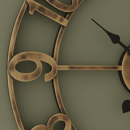 Horloge Murale Industrielle Ronde en Métal Vintage, Silencieuse et Décorative Grand Format – Ferrano