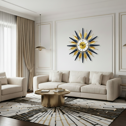 Horloge Murale Design Moderne Circulaire en Acrylique, Décorative et Silencieuse – Solveda