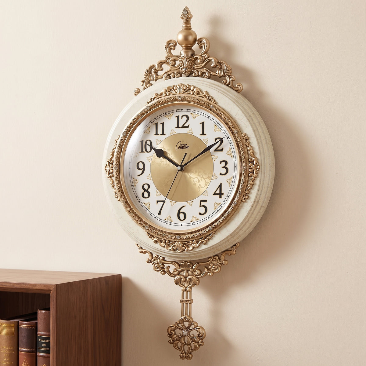 Horloge Murale Vintage Européenne Rétro avec Balancier, Silencieuse et Décorative – Auvedian