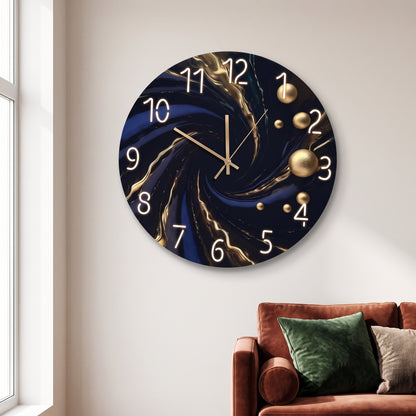 Horloge Murale Design Motif Abstrait en Bois, Silencieuse et Artistique – Artesia