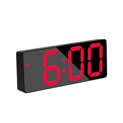 Réveil LED Miroir à Commande Vocale et Mode Nuit – Noctyra