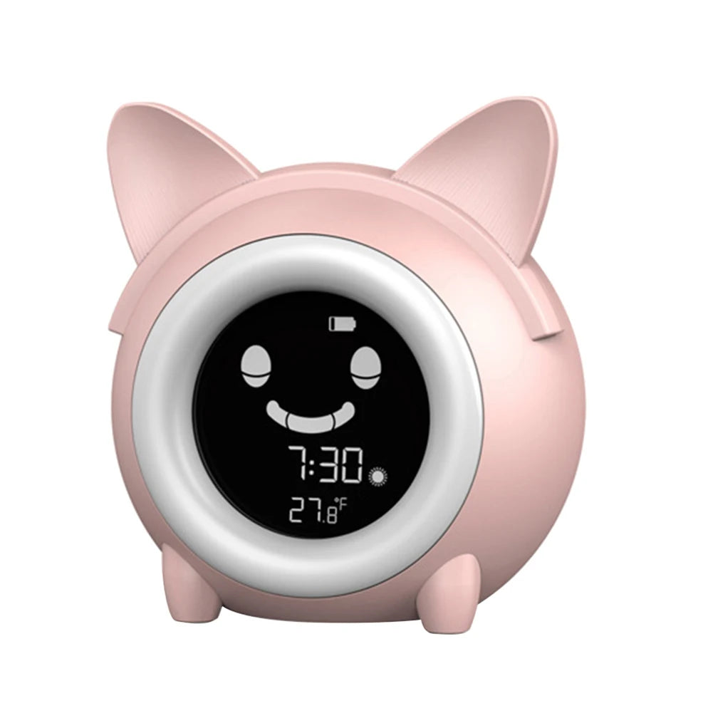 Réveil Enfant Tactile LED avec Affichage Température, Rechargeable – Tempéo