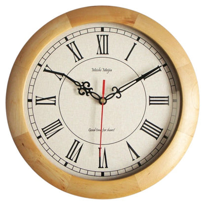 Horloge Murale Vintage Japonaise en Bois Massif, Silencieuse et Épurée – Nozomi