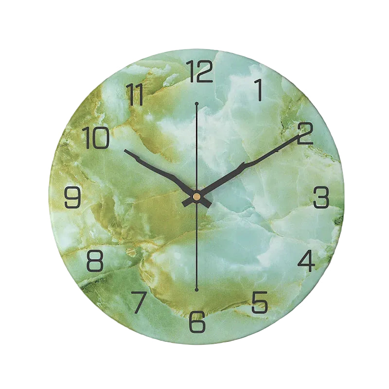 Horloge Murale Design Marbre en Métal, Silencieuse et Élégante – Marbrivo