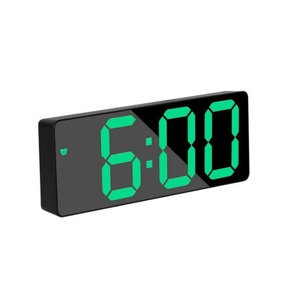 Réveil LED Miroir à Commande Vocale et Mode Nuit – Noctyra