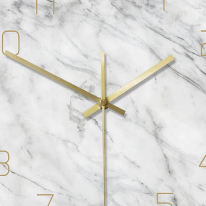 Horloge Murale Design Effet Marbre Blanc, Silencieuse et Nordique – Marbella