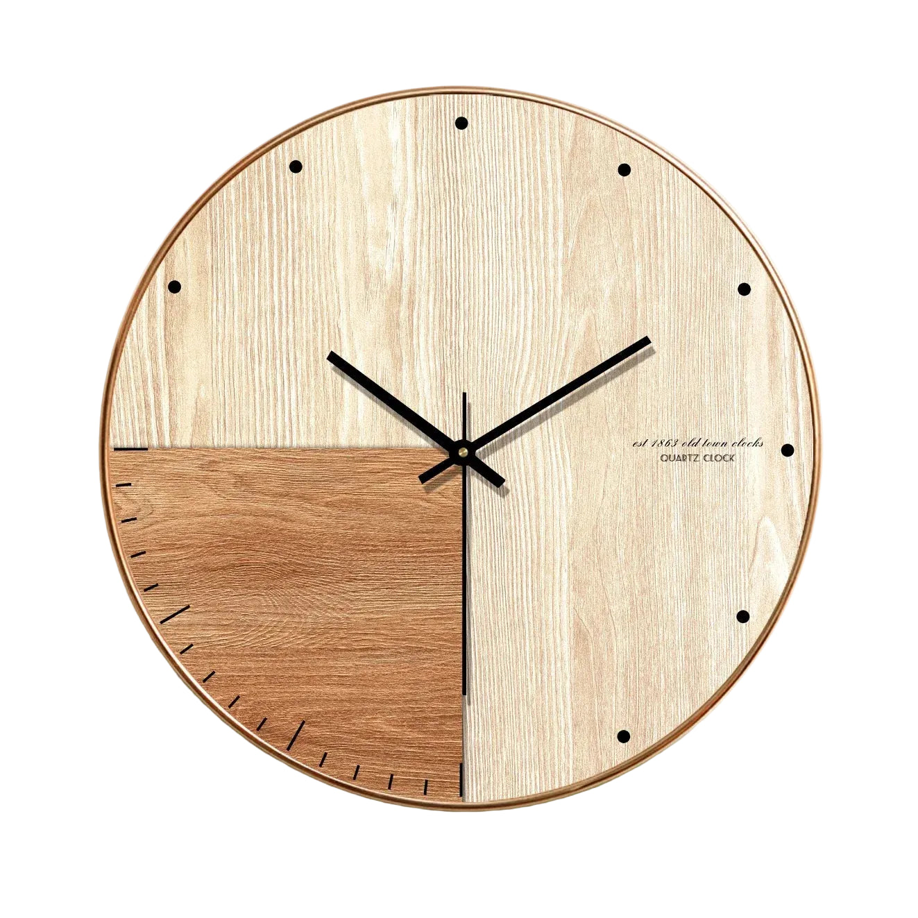Horloge murale en bois au design moderne, silencieuse et décorative – Arca