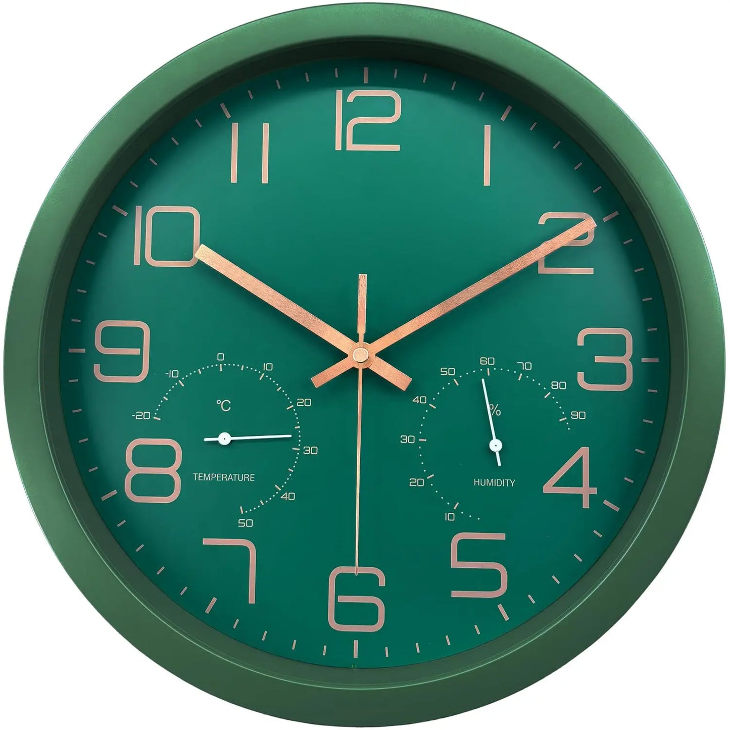Horloge Murale Moderne avec Thermomètre, Silencieuse et Fonctionnelle – Climio