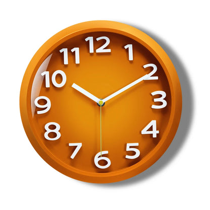 Horloge Murale Moderne Ronde en Acrylique, Silencieuse et Simple à Lire – Cubera