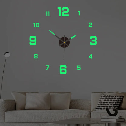 Horloge Murale Originale Design DIY 3D en Acrylique, Silencieuse – Veltrix