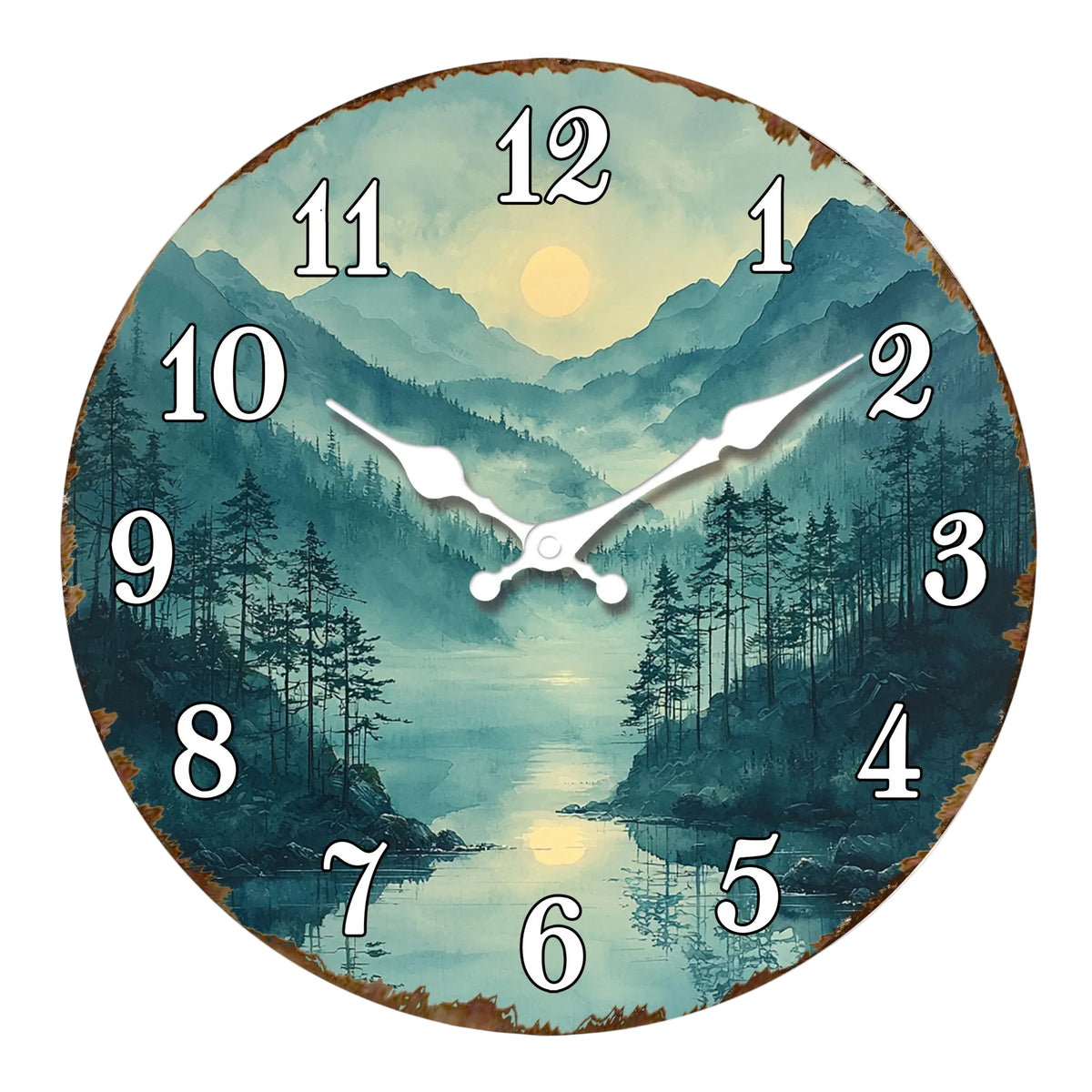 Horloge Murale Moderne Chiffres Créatifs en MDF, Silencieuse et Épurée – Numéa