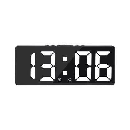 Réveil Miroir LED avec Commande Vocale et Snooze – Glowo