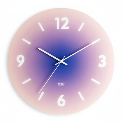 Horloge Murale Design en Verre avec Motif Abstrait, Analogique et Silencieuse – MOMO