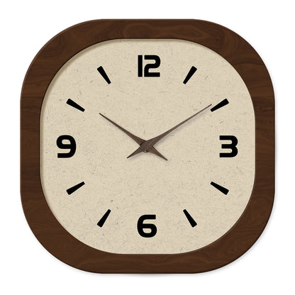 Horloge Murale Vintage Style Français en Bois et Bambou, Silencieuse et Chaleureuse – Coquéa