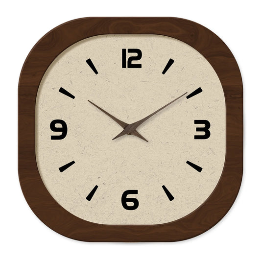 Horloge Murale Vintage Style Français en Bois et Bambou, Silencieuse et Chaleureuse – Coquéa