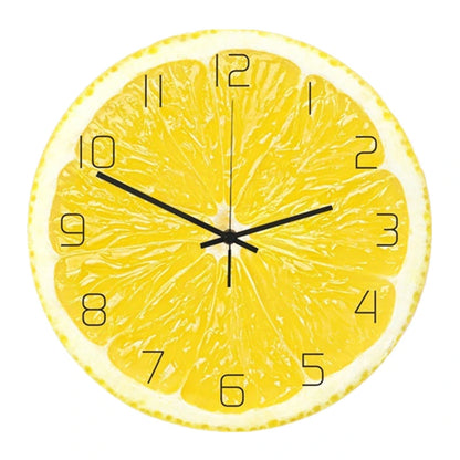 Horloge Originale Fruits Tropicaux en Acrylique, Silencieuse et Colorée – Fruvela