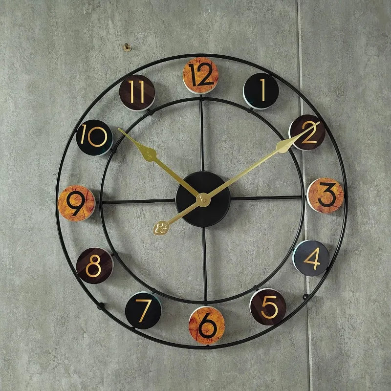Horloge Murale Industrielle Grand Format 50 cm – Meridian