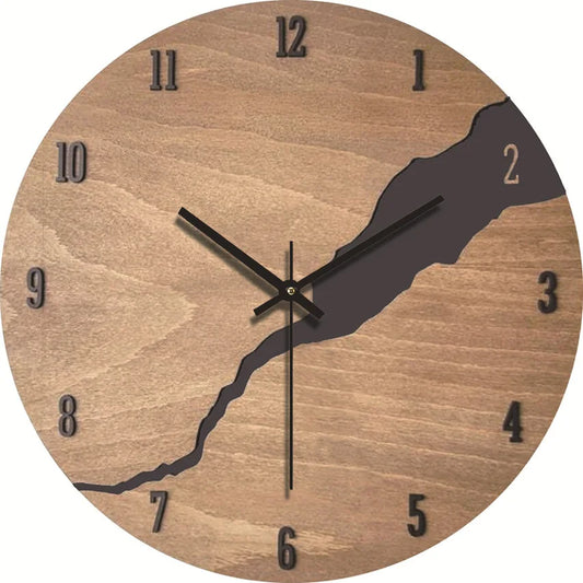 Horloge murale en bois au design naturel, silencieuse et décorative – Lignum