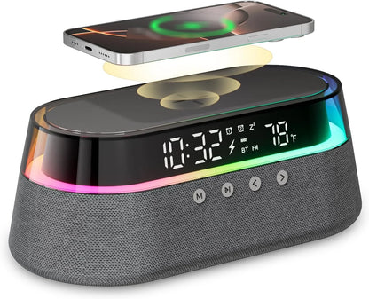 Réveil 6 en 1 avec Enceinte Bluetooth et Veilleuse RGB – Sonova