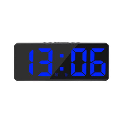 Réveil Miroir LED avec Commande Vocale et Snooze – Glowo