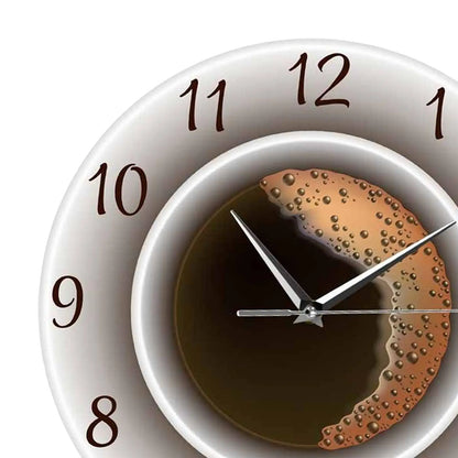 Horloge Originale Tasse à Café en Plastique, Silencieuse et Décorative – Cafféo
