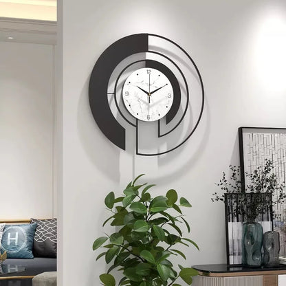 Horloge Murale Design Nordique en Métal Grand Format – Silencieuse, Luxe & Élégante pour Salon ou Hôtel – Luxious
