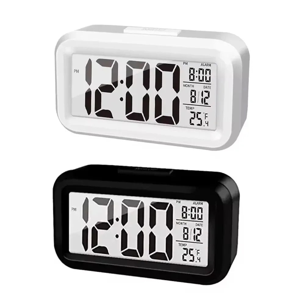 Horloge Numérique LED Grand Écran avec Snooze, Calendrier & Rétroéclairage – Noctira
