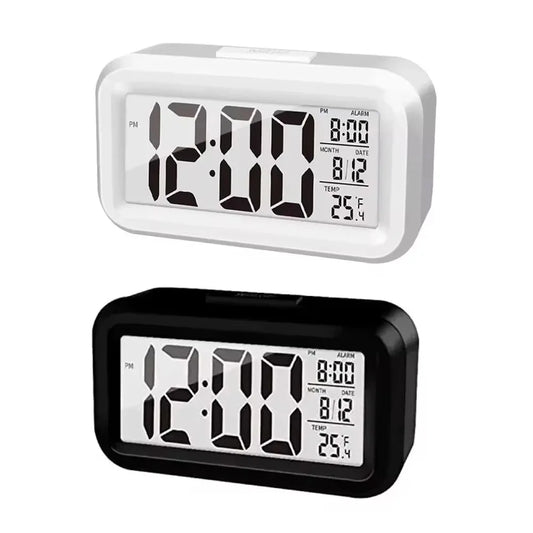 Horloge Numérique LED Grand Écran avec Snooze, Calendrier & Rétroéclairage – Noctira