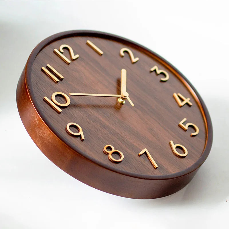 Horloge Murale Bois Massif Élégance Naturelle – Silva